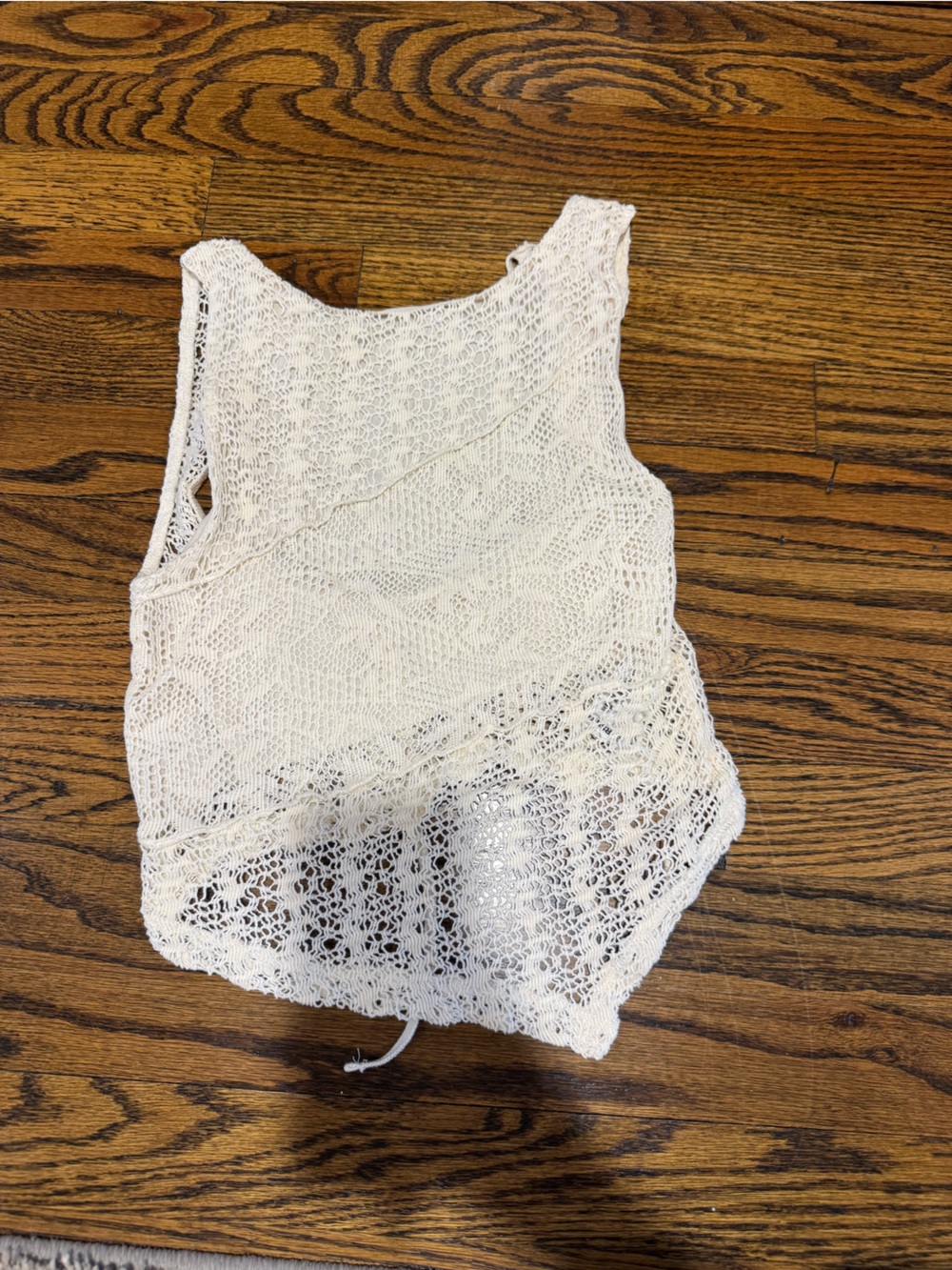Women's Cream Open-Knit Sweater Top
